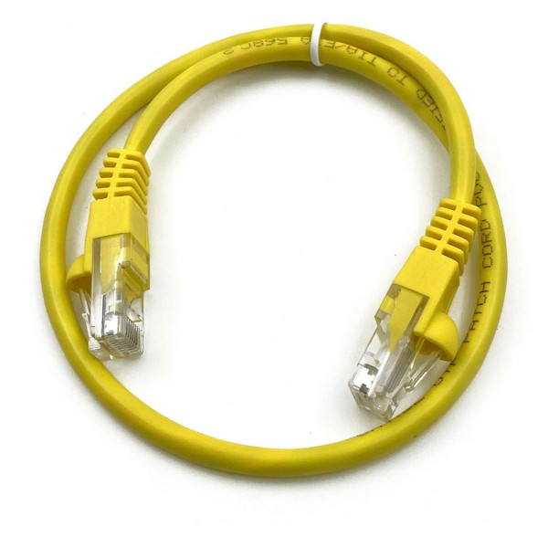 Патч-корд Buro UTP 4 пары cat5E CCA molded RJ-45 1 м, желтый